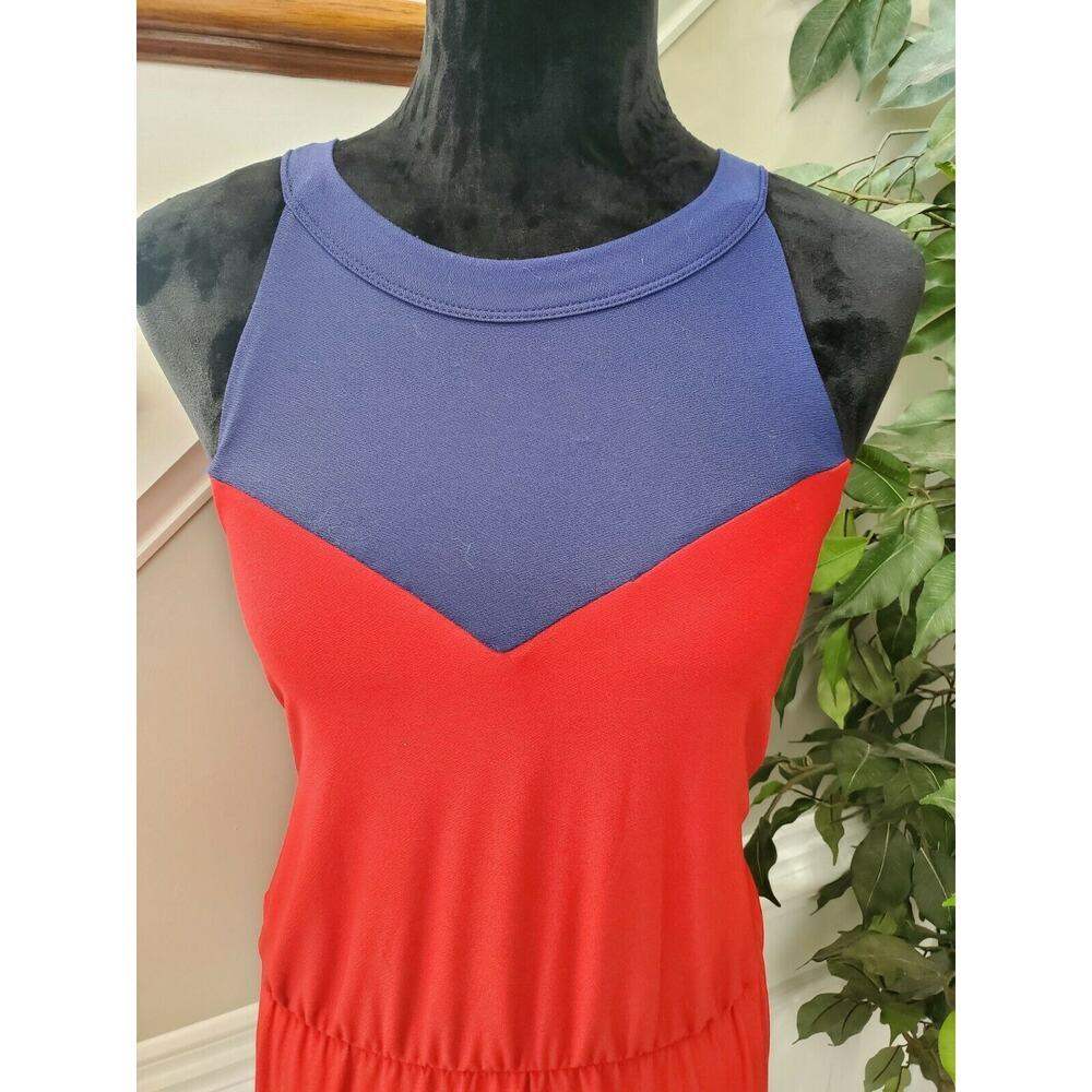 Rouge Women's Multicolor Polyester Round Neck Sleeveless Long Maxi Dress Size 2X - Picture 6 of 12